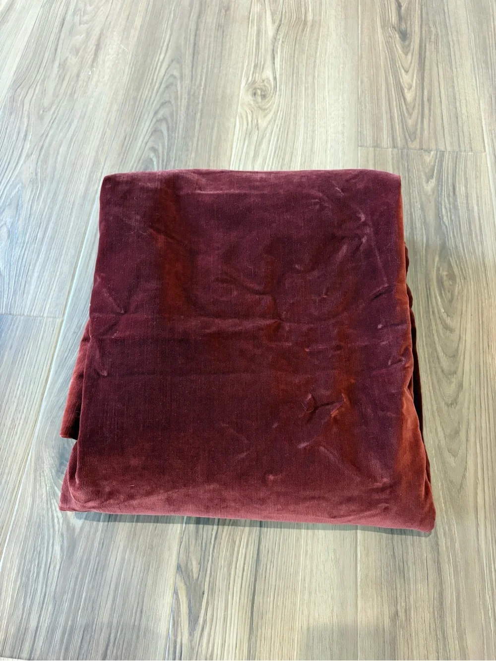 Restoration Hardware Heavyweight Blackout Velvet Curtain Panel Burgundy 50
